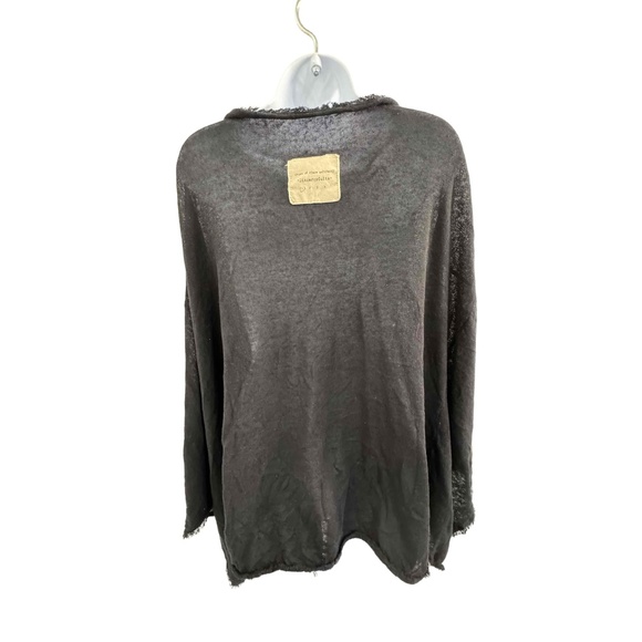 DiscargoCults Lagenlook Oversized Poncho Pullover Raw Hem, Darkwear Avantgarde - Picture 4 of 8